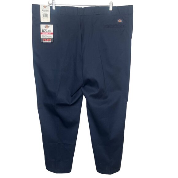 Dickies 874 Original Fit Flex Work Pants Mens 50 X 32 Blue New Durable - Picture 2 of 11